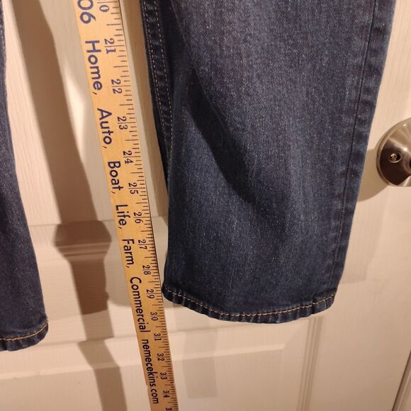 Levi's 512 jeans mens 38x32 blue denim skinny slim fit stretch Strauss dark wash - Picture 7 of 9